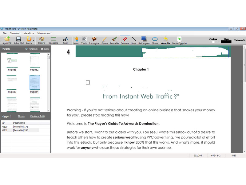 Modificare PDF Screenshot